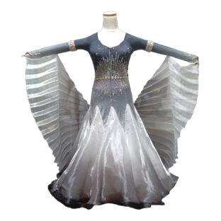 ドレス005　グレー白グラデーション　Sサイズ