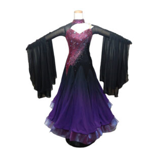 ドレス021　黒パープルグラデーション　Sサイズ
