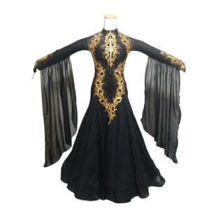 ドレス025　黒/ゴールド　Mサイズ