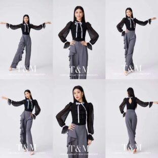 TMダンスウェア ブラウス【ムース】ブラック