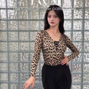 TMダンスウェア ブラウス【ミニマリズム】レオパード