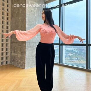 TMダンスウェア ブラウス【ヴィーナス】サーモンピンク